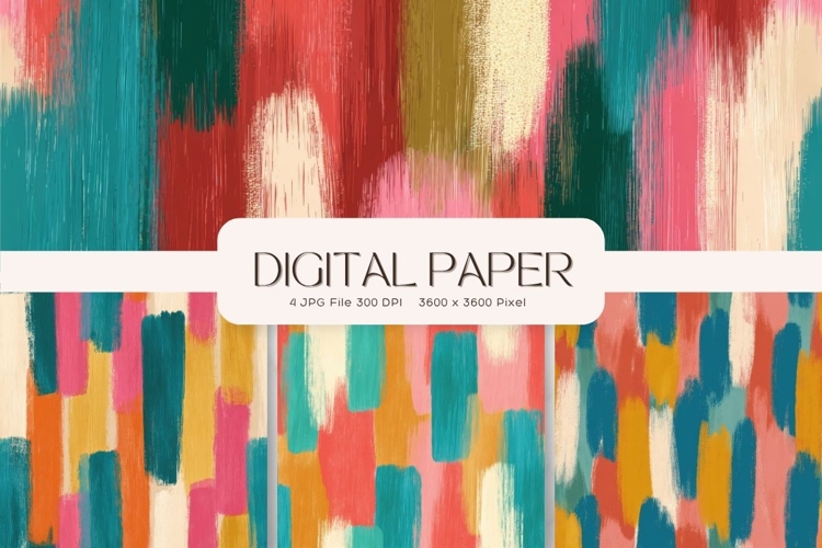 Paint Background Brushstroke Wall Art Digital Paper_127