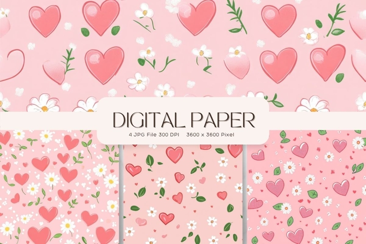 Flower Pattern Background Wallpaper Digital Paper_36