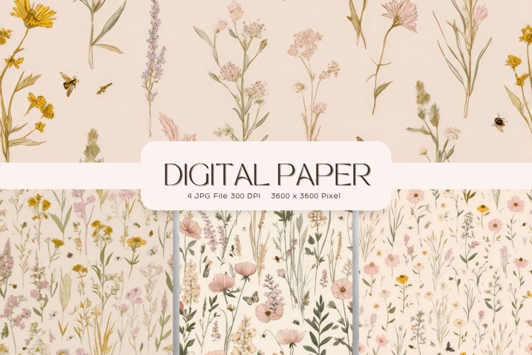 Flower Pattern Background Wallpaper Digital Paper_274