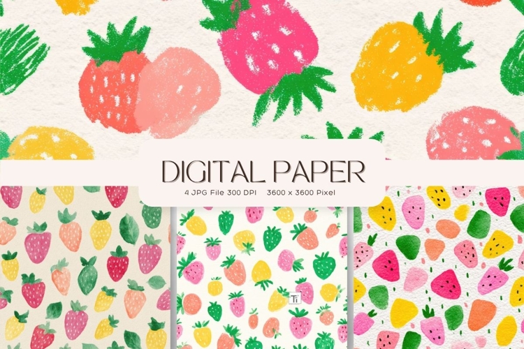 Strawberry Pattern Background Fresh Fruit Wallpaper Backdrop