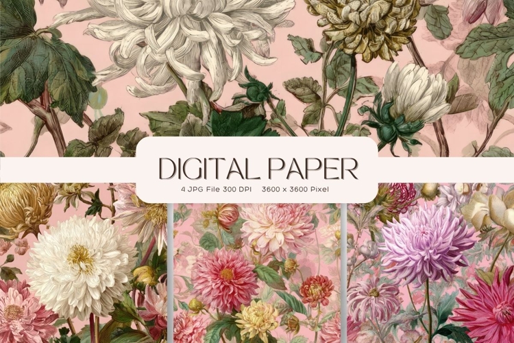Flower Pattern Background Wallpaper Digital Paper_271