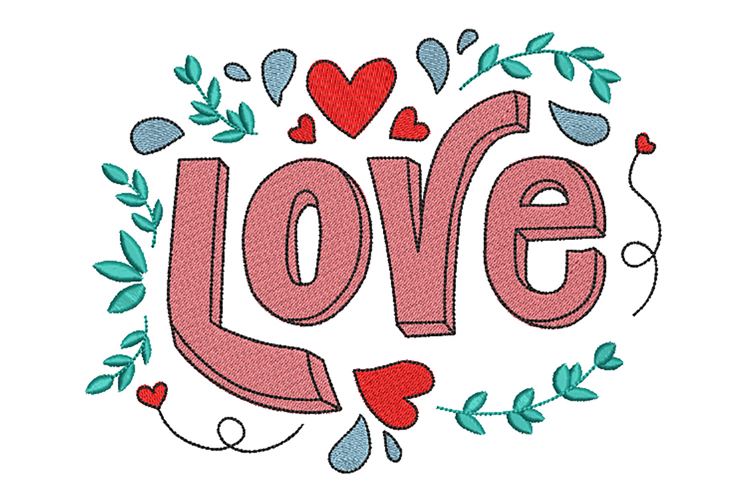Love, Valentine Machine Embroidery File