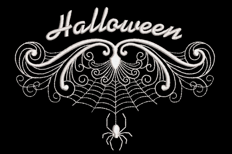 Halloween Spider Web, Machine Embroidery Design.