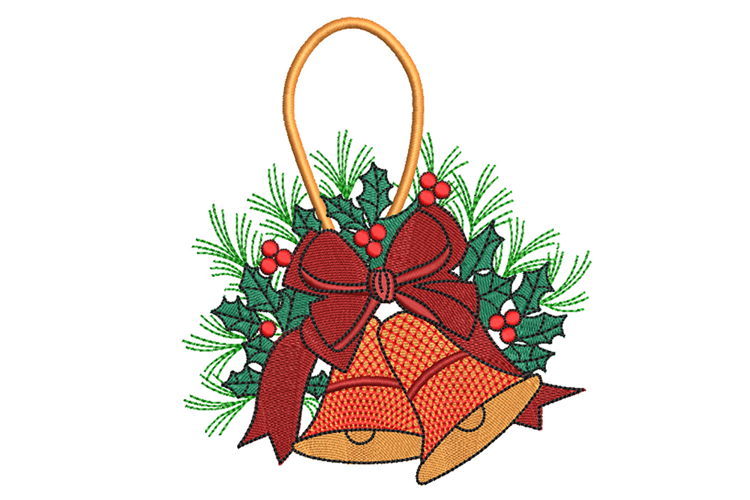 Christmas Bells Machine Embroidery Design