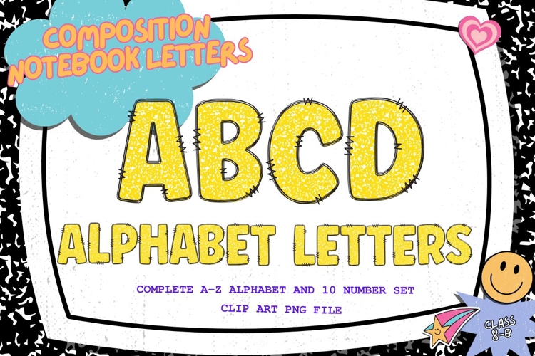 Composition Notebook Alphabet Back To School Teacher Letters