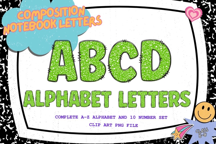 Composition Notebook Alphabet Back To School Teacher Letters
