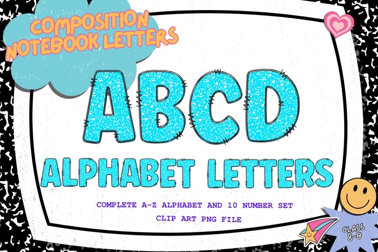 Composition Notebook Alphabet Back To School Teacher Letters