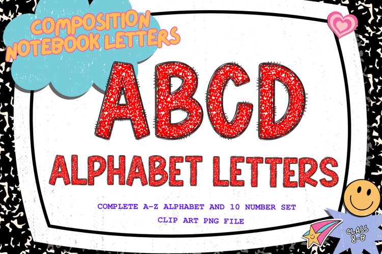 Composition Notebook Alphabet Back To School Teacher Letters