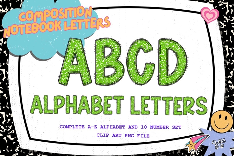 Composition Notebook Alphabet Back To School Teacher Letters
