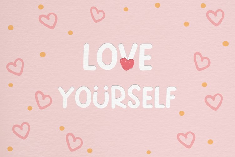 Love Yourself - A Cute Smiley Handwritten Font example image 1