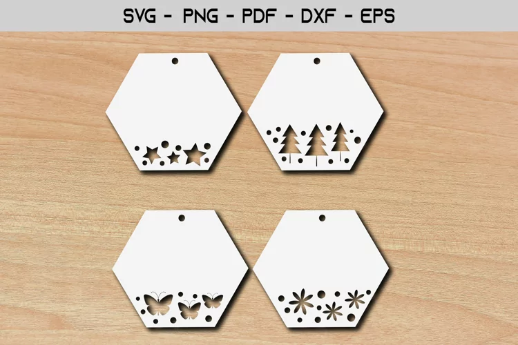 Paper cut Tags Template SVG Design