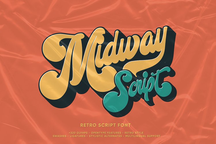Midway - Retro Script Font example image 1