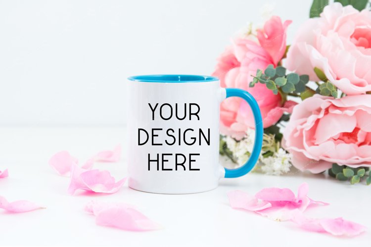 Mug Mockup Valentine's Day 11 Oz White Coffee Cup Mock up example image 1