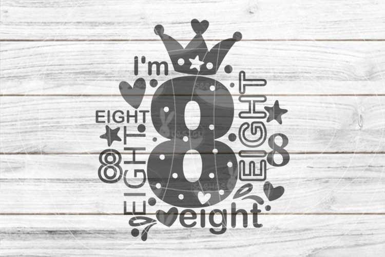 number eight 8 SVG DXF EPS PDF PNG JPG example image 1