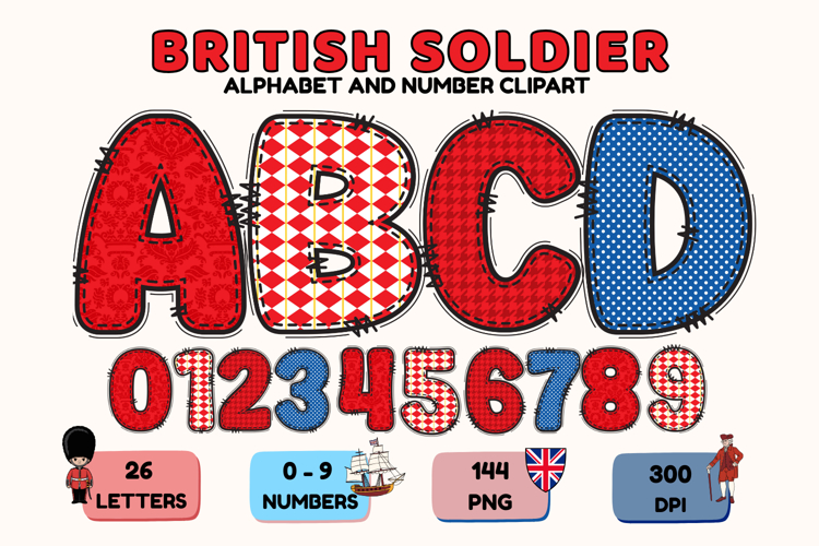 British Soldier Patriotic Alphabet PNG Clipart