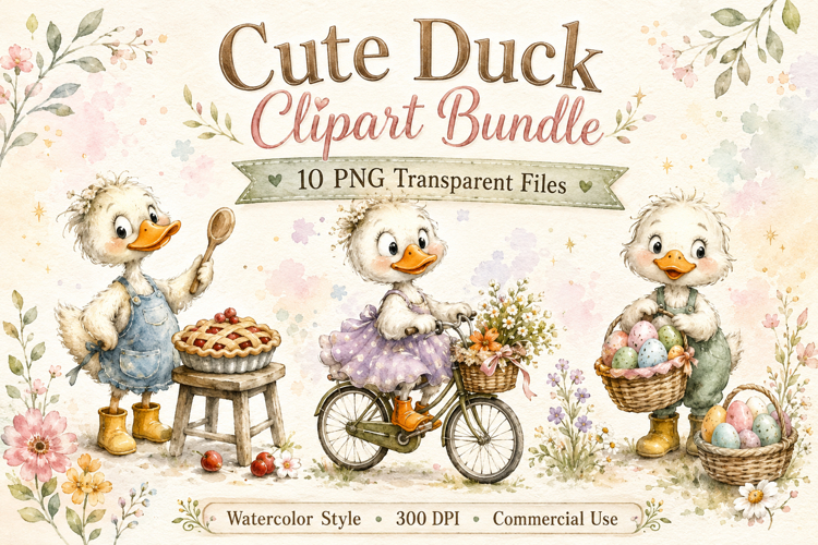 Cute Duck Clipart Image 2