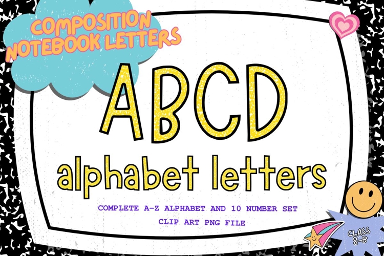 Composition Notebook Alphabet Back To School Teacher Letters