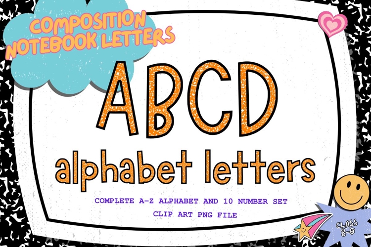 Composition Notebook Alphabet Back To School Teacher Letters