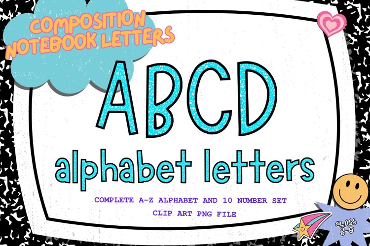 Composition Notebook Alphabet Back To School Teacher Letters