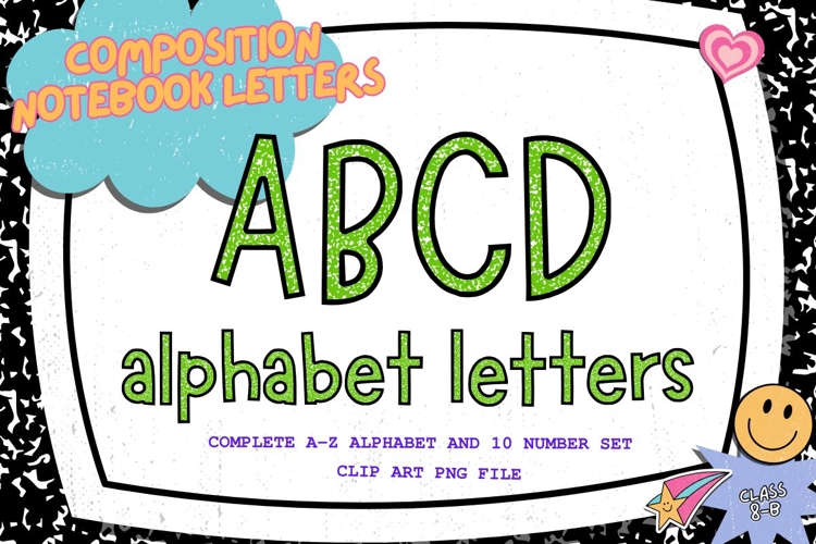 Composition Notebook Alphabet Back To School Teacher Letters