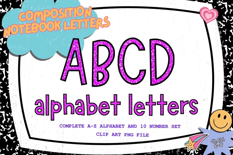Composition Notebook Alphabet Back To School Teacher Letters