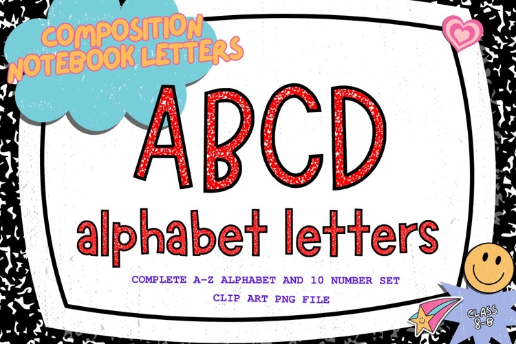 Composition Notebook Alphabet Back To School Teacher Letters