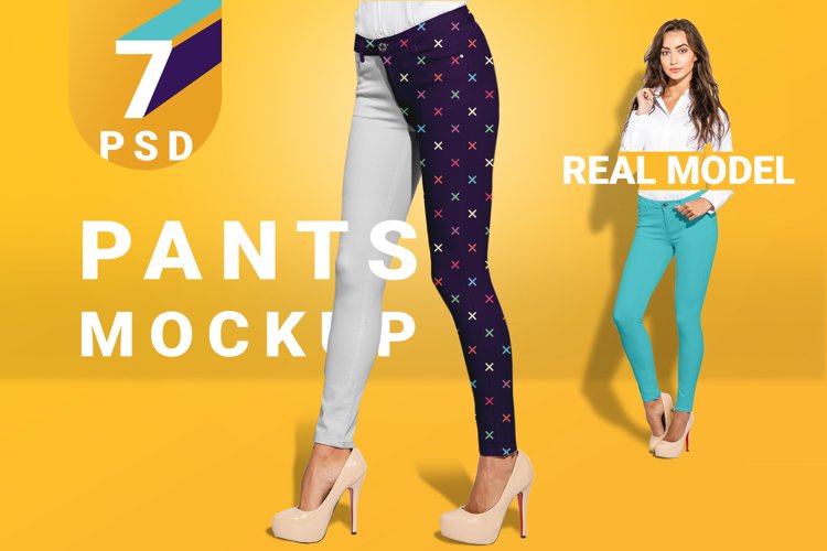 Women's pants mockup set example image 1