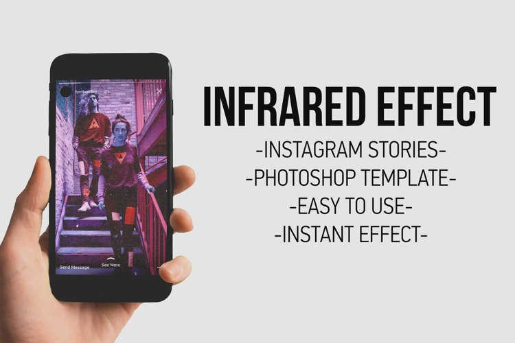 Infrared Effect - Instagram Stories Photoshop Template example image 1