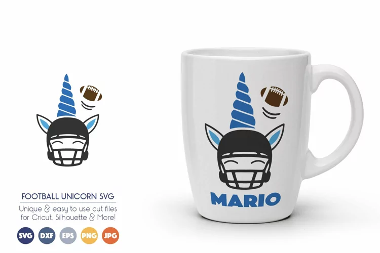 Football Unicorn SVG - Cheer Boy Unicorn SVG Cut Files