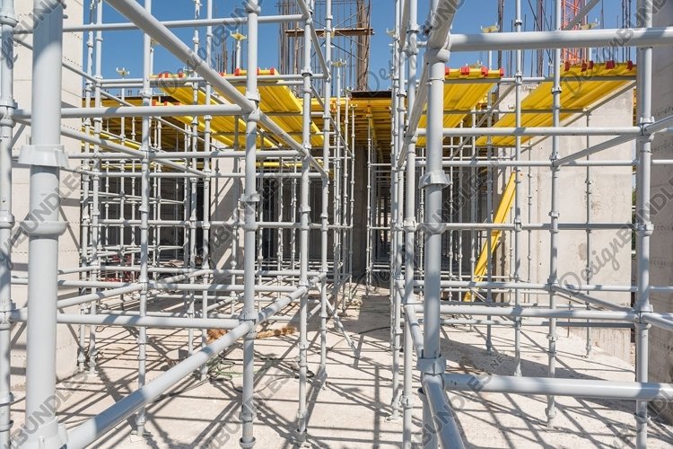 Metal scaffolding and supports, construction equipment