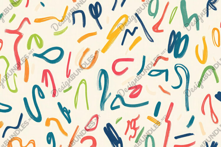 Doodle Paint Brush Strokes Background Wallpaper example image 1