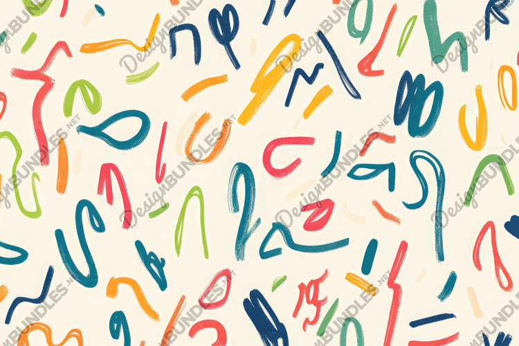 Doodle Paint Brush Strokes Background Wallpaper