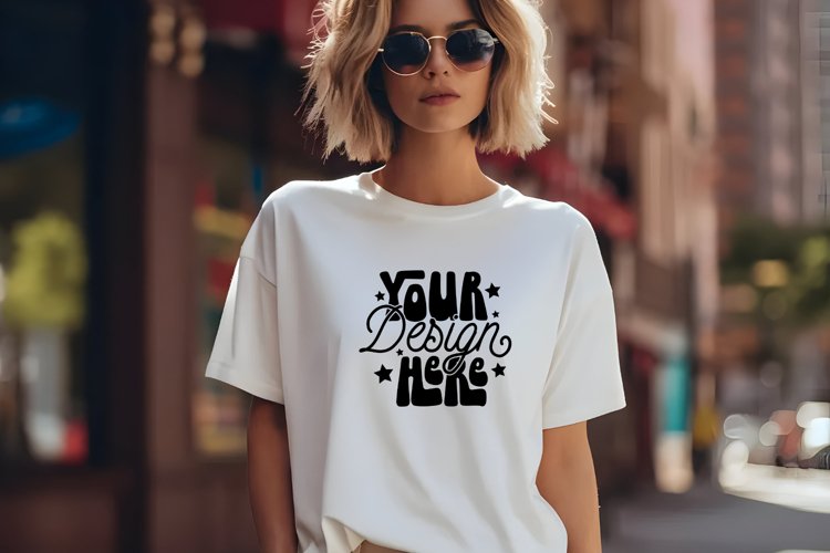 White Tshirt Mockup Image 17