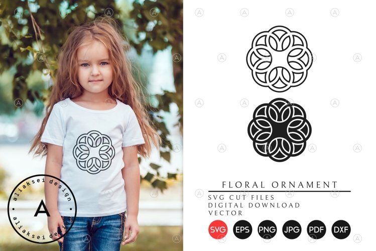 Floral Ornament SVG Cut Files example image 1