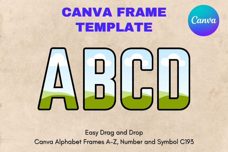 Canva Letters Frame Alphabet Template Font Add Photo_C193