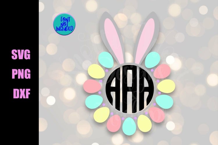 Monogram Border SVG - Easter SVG - Downloadable files example image 1