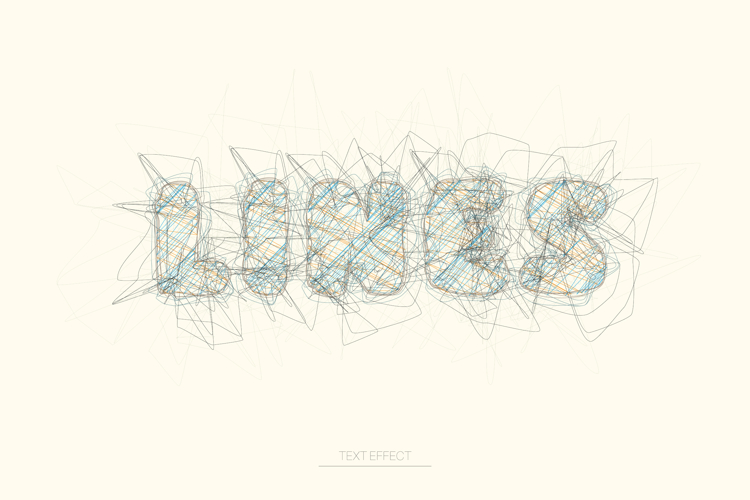 Chalk Line Art Style Text Effect Editable