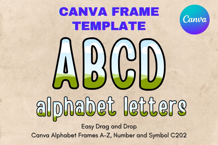 Canva Letters Frame Alphabet Template Font Add Photo_C202