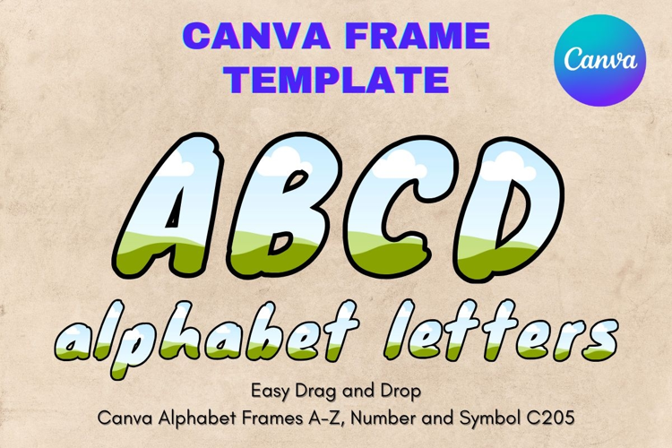 Canva Letters Frame Alphabet Template Font Add Photo_C205