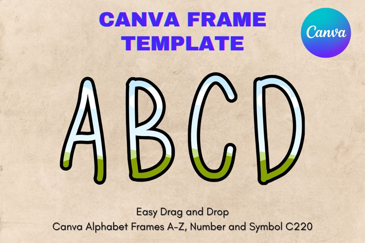 Canva Letters Frame Alphabet Template Font Add Photo_C220