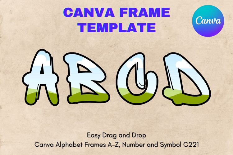 Canva Letters Frame Alphabet Template Font Add Photo_C221