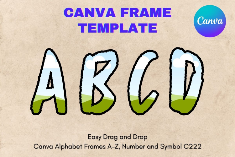 Canva Letters Frame Alphabet Template Font Add Photo_C222