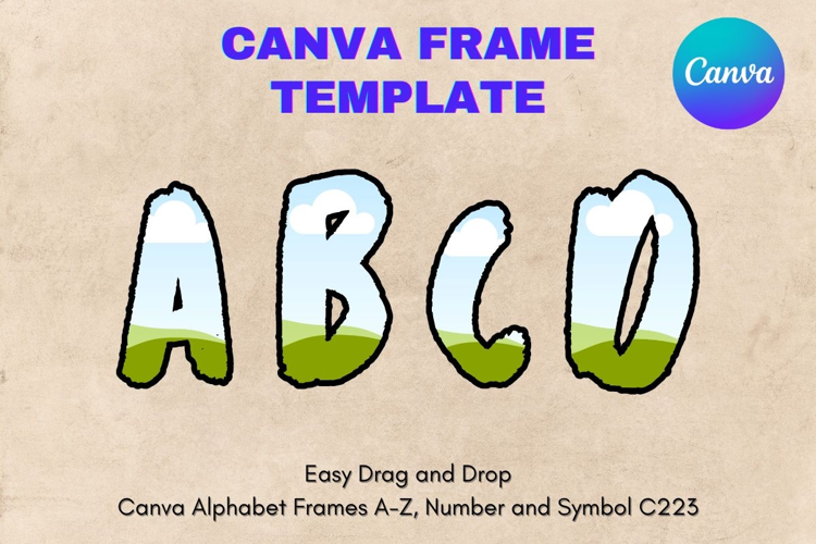 Canva Letters Frame Alphabet Template Font Add Photo_C223