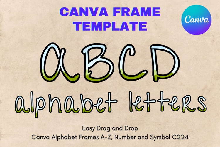 Canva Letters Frame Alphabet Template Font Add Photo_C224