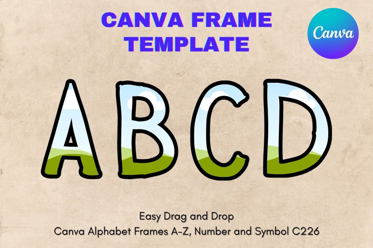 Canva Letters Frame Alphabet Template Font Add Photo_C226
