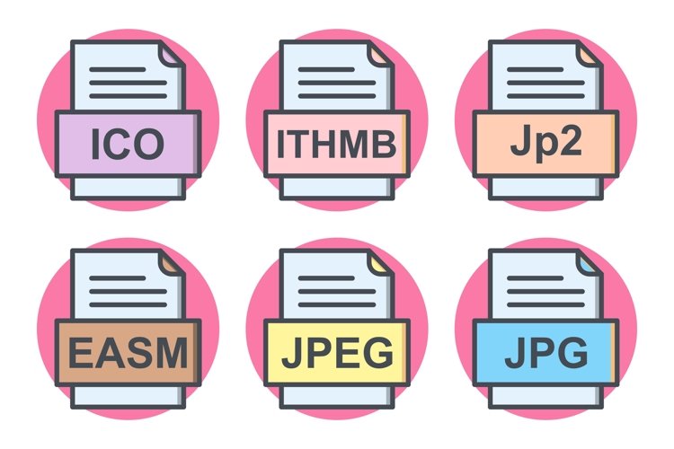 Set Of File Formats Icons example image 1