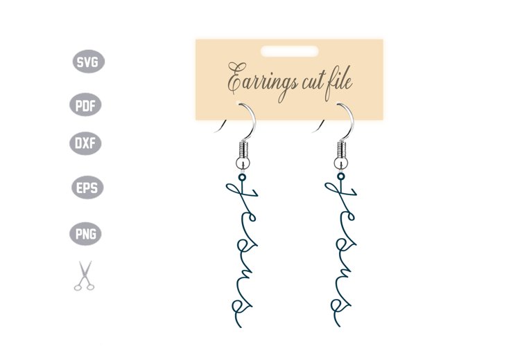 Earrings Template SVG example image 1