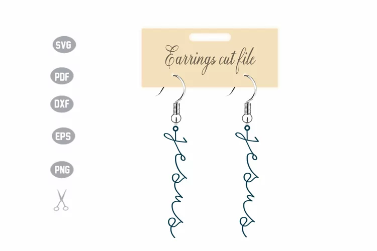 Earrings Template SVG