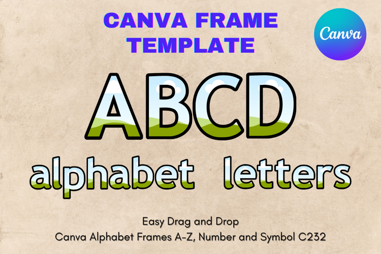 Canva Letters Frame Alphabet Template Font Add Photo_C270