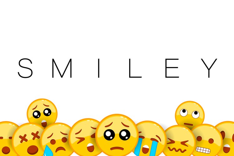 Smiley background with yellow face emoji with a small frown example image 1